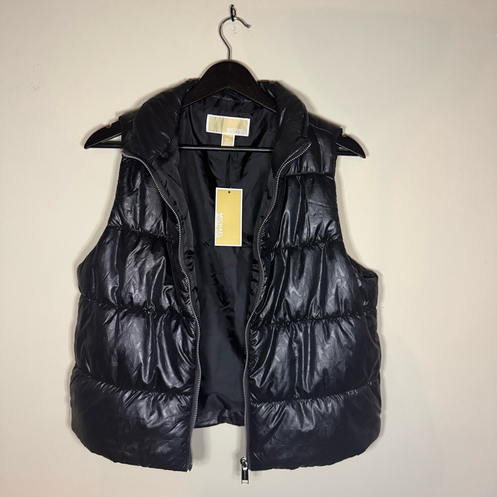 Michael Kors Charcoal Puffer Vest - Picture 4 of 9